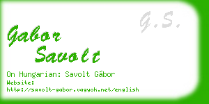 gabor savolt business card