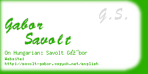 gabor savolt business card